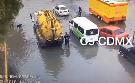 Lluvia deja inundaciones en la delegación Gustavo A. Madero 