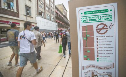 Habrá multas por fumar en la calle de Madero, en el Centro