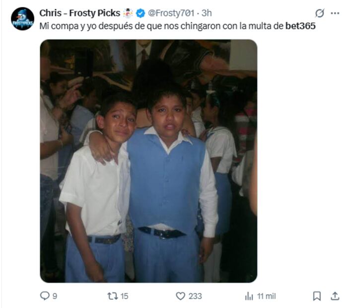 En redes sociales, usuarios y aficionados del deporte se despiden de la plataforma de apuestas en línea bet365. Foto: Captura de pantalla X