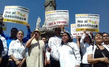 PRD arma en Reforma cadena humana contra Trump