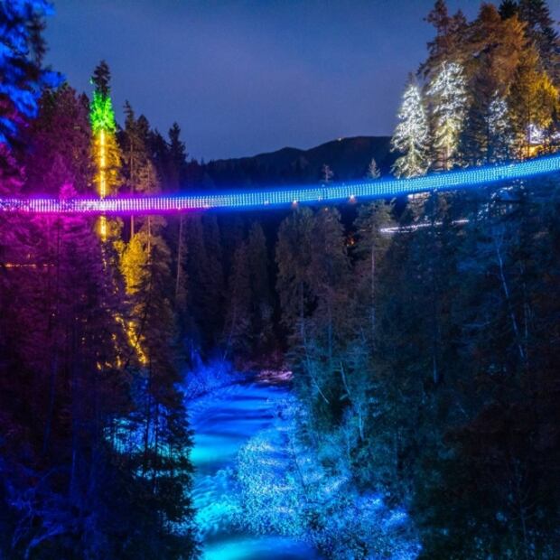 Canyon Lights, el festival de luces de Navidad en el puente colgante Capilano