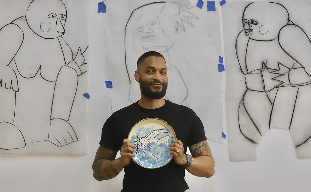 El artista trabaja la técnica de collage y su obra se presenta en varios museos alrededor del mundo Foto: Berenice Fregoso / EL UNIVERSAL