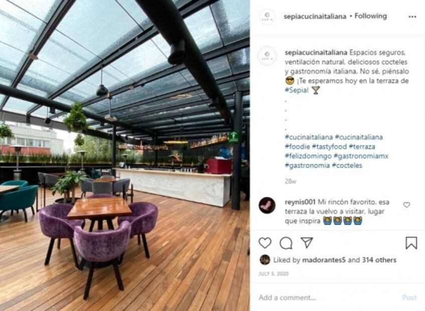 Terrazas cool para comer en la CDMX