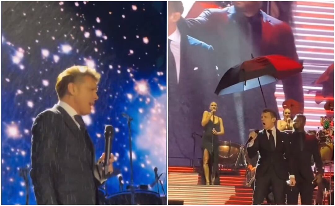 Luis Miguel ofrece en Argentina parte de su concierto bajo la tormenta, después lo termina antes de tiempo.