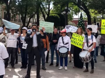 Antivacunas protestan en Tlaxcala contra certificado de vacunación; dicen atenta contra la libertad