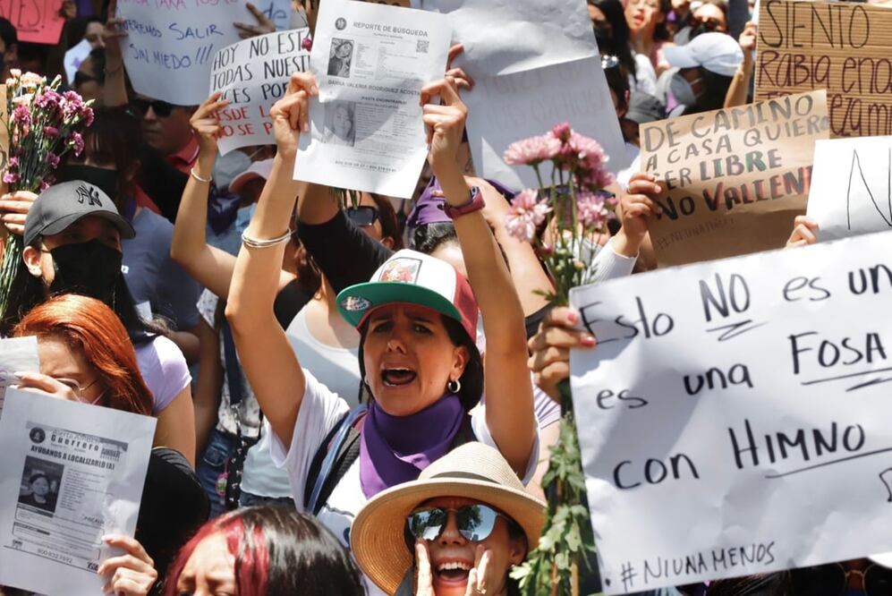 Marcha en apoyo de Debanhi Escobar. Foto: El Universal / Berenice Fregoso 