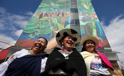 Con graffiti, mujeres indígenas recuerdan su lucha