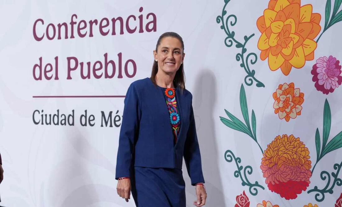 Claudia Sheinbaum en su conferencia matutina de Palacio Nacional el 17 de noviembre de 2025. Foto: Presidencia