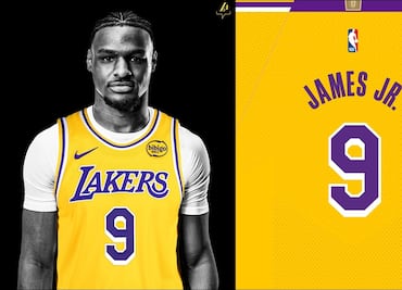 Bronny James usará el número 9 con Los Ángeles Lakers