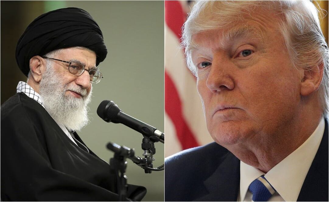 El líder supremo de Irán, el ayatolá Ali Khamenei, y el presidente de Estados Unidos, Donald Trump Foto: Agencias