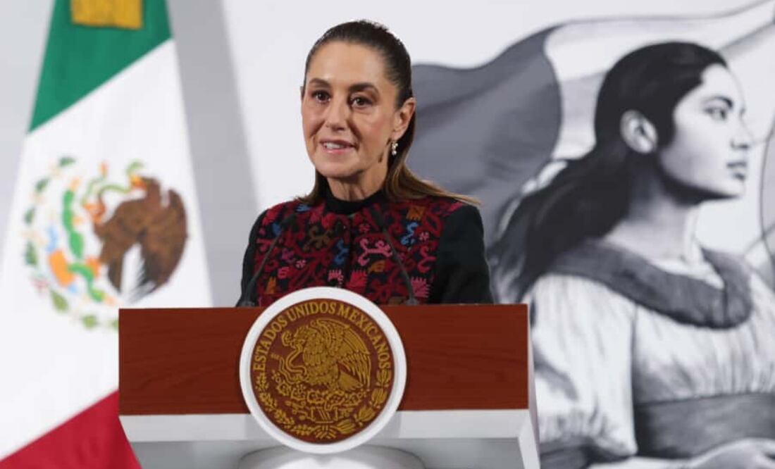10 de octubre de 2025, Ciudad de México Claudia Sheinbaum presidenta de México durante la conferencia de prensa del pueblo en Palacio Nacional. Foto: Carlos Mejía / EL UNIVERSAL