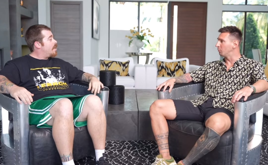 Migue Granados y Messi en una entrevista. Foto: Captura de pantalla de video en Instagram @miguegrana