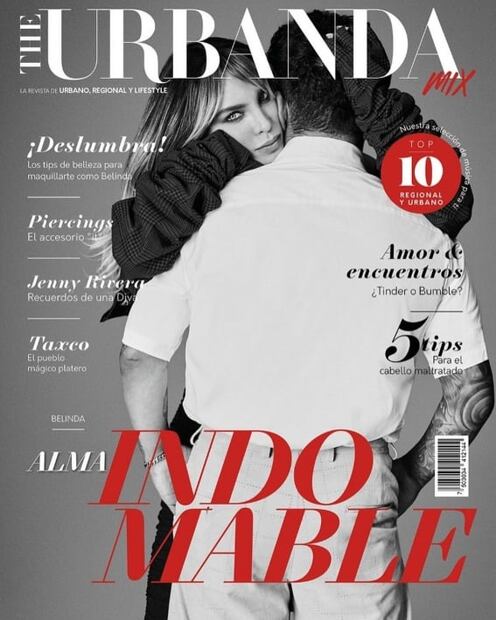 Belinda y Nodal protagonizan portada de revista con looks de lujo