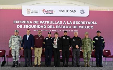 Delfina Gómez entrega 200 nuevas patrullas en Edomex; contribuirán a prevenir delitos