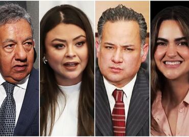 Andrea Chávez, Higinio Martínez, Santiago Nieto y Sasil de León, precandidatos de Morena al Senado