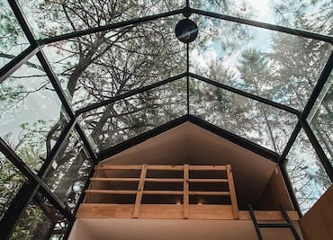 BosqueCielo, las nuevas cabañas con techo de cristal en Hidalgo