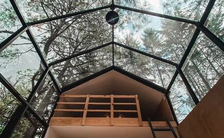 BosqueCielo, las nuevas cabañas con techo de cristal en Hidalgo