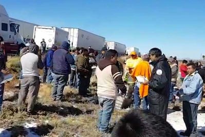 Nieve provoca filas de vehículos de 60 km entre Coahuila y Nuevo León