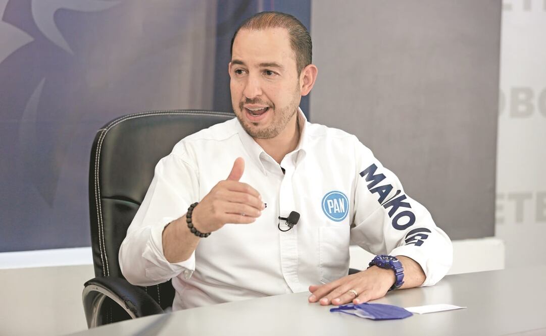 Marko Cortés, dirigente nacional del PAN, dijo que el presidente López Obrador mejor debería cambiar la estrategia de seguridad. Foto: Archivo / EL UNIVERSAL