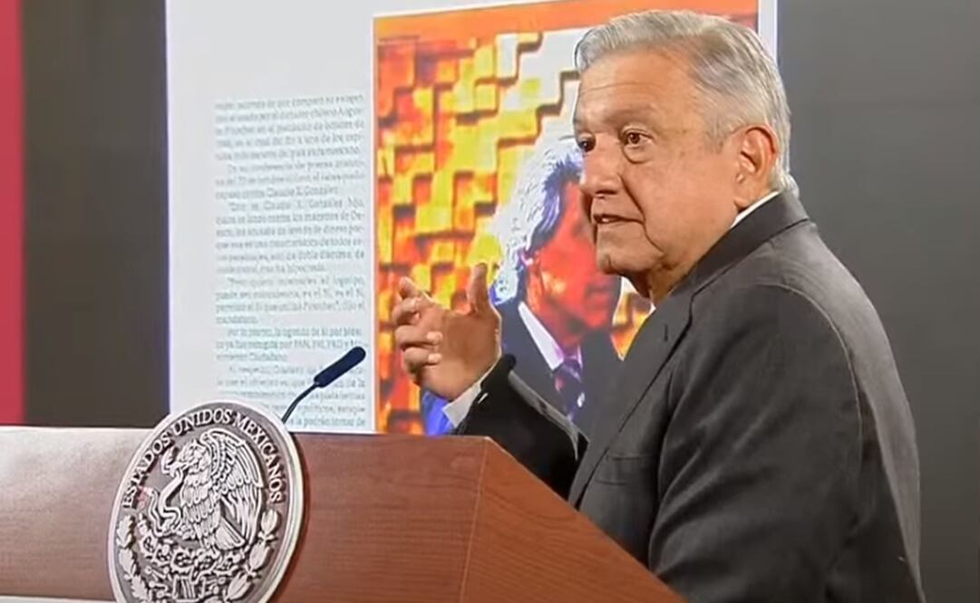 El Presidente exhibió el reportaje de una revista en su conferencia mañanera. Foto: Captura de pantalla