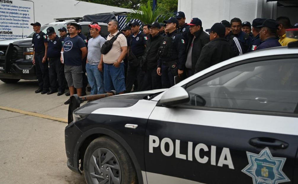 Más de 400 policías realizan paro de labores en Macuspana, Tabasco (19/01/2026). Foto: Luma López / EL UNIVERSAL