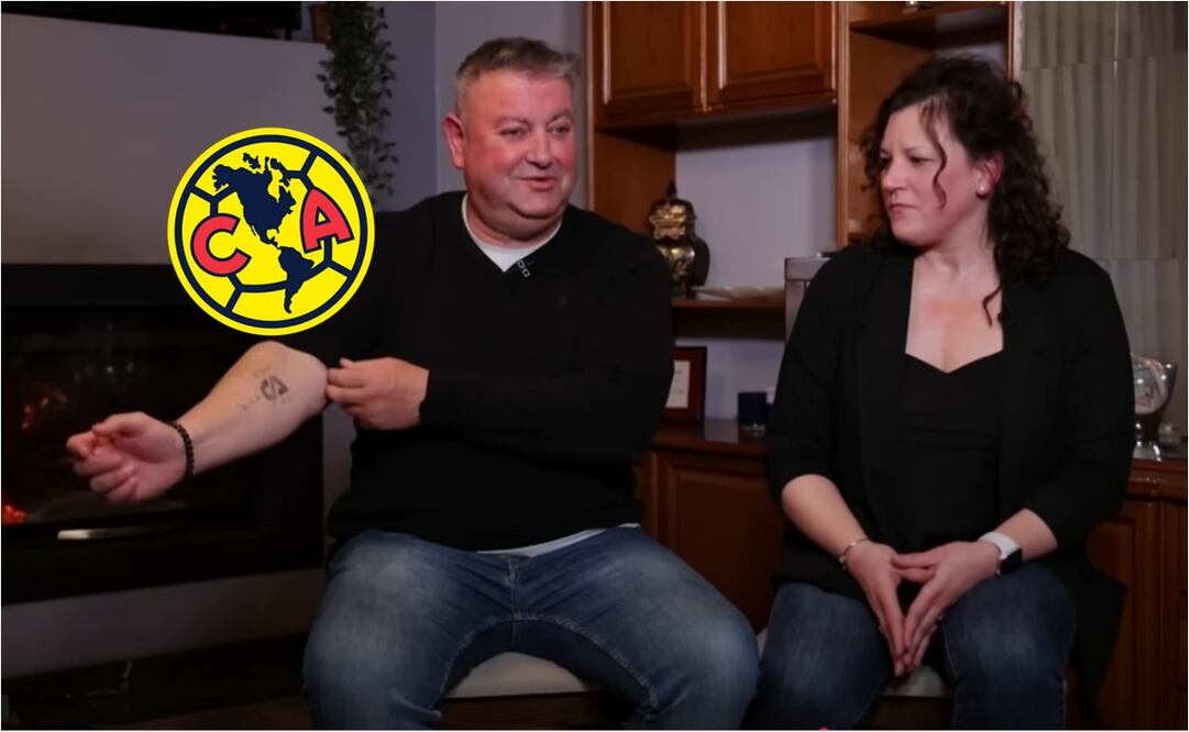 Padre de Álvaro Fidalgo presume su tatuaje del América. FOTO: Captura de video