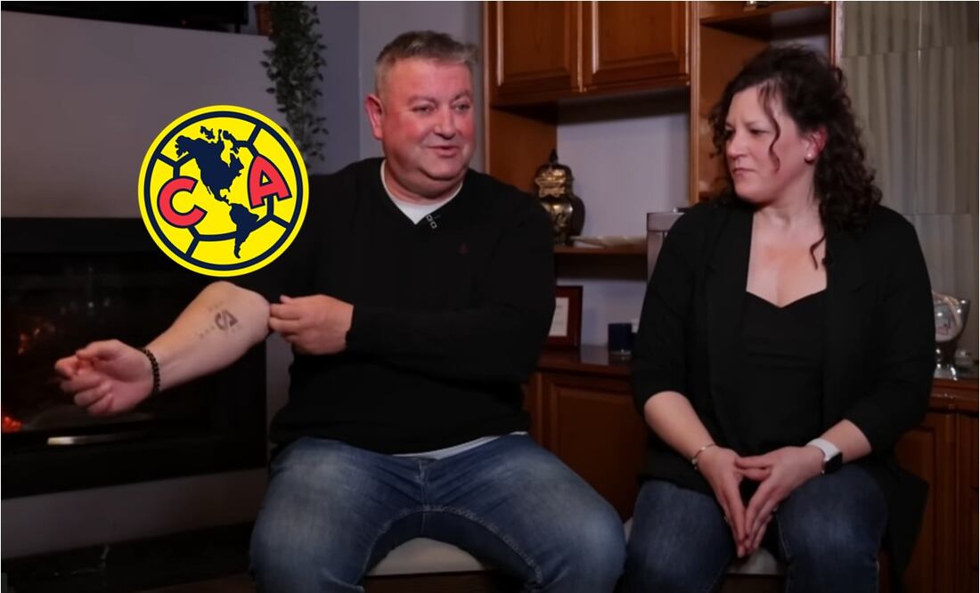 Padre de Álvaro Fidalgo presume su tatuaje del América. FOTO: Captura de video