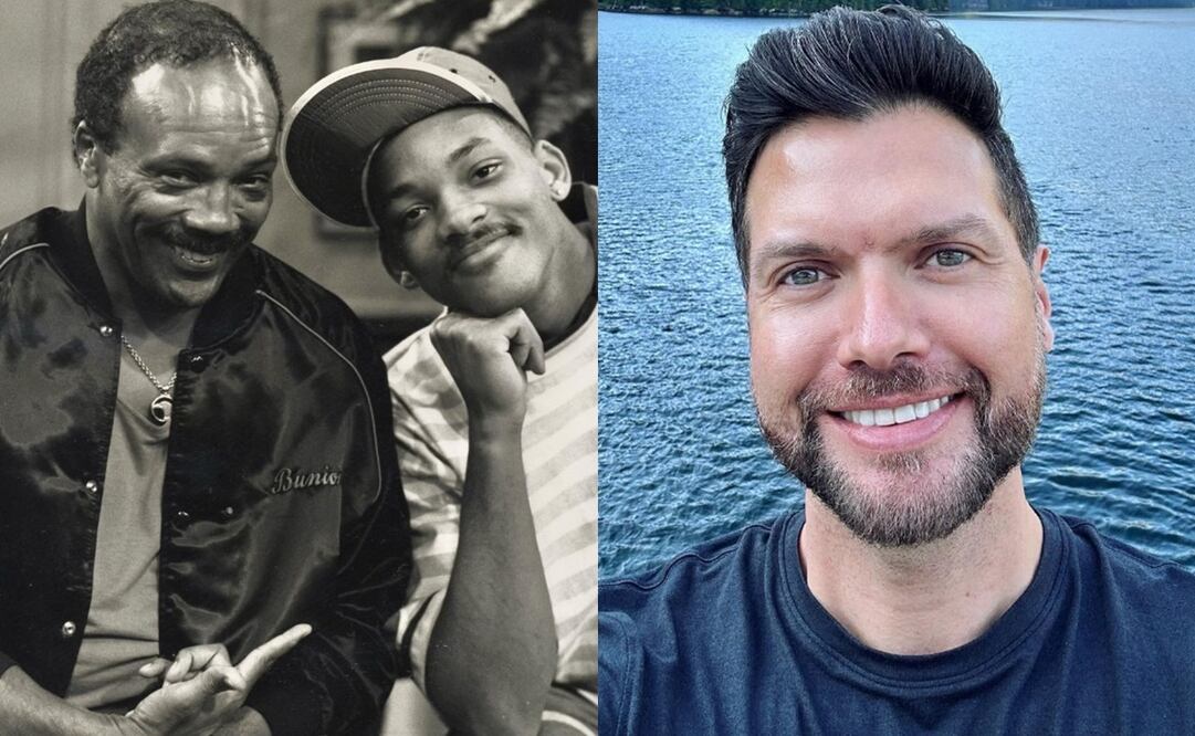 El cantante y actor mexicano Mauricio Martínez, junto a Will Smith y el fallecido Quincy Jones. Foto: Instagram oficial.