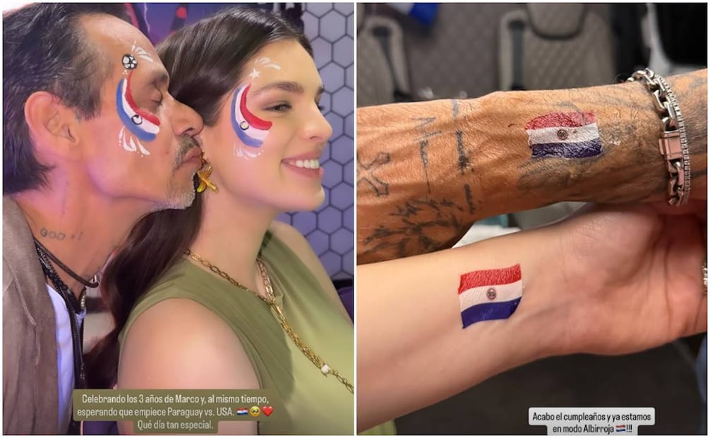 Nadia Ferreira y Marc Anthony se pusieron en modo futbolero tras el cumpleaños de su hijo.