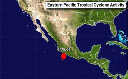 "Carlos" se intensifica nuevamente a huracán categoría 1
