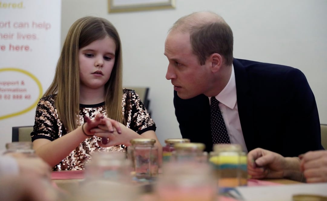 El principe Guillermo visitó la fundación benéfica Child Bereavement UK el miércoles en Londres (Foto: AP)