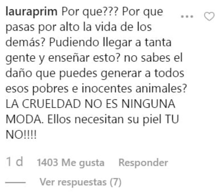 Usuarios en redes sociales critican Rosalía por usar pieles animales