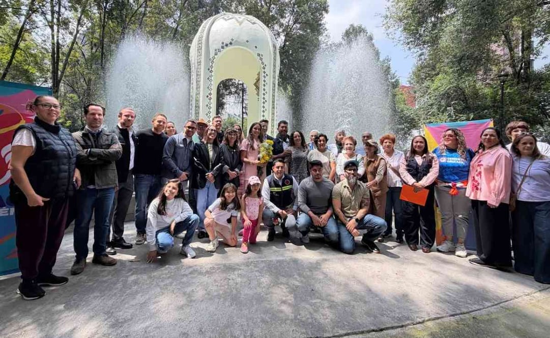 Cuauhtémoc entrega la rehabilitación de la Plaza Popocatépetl en la Hipódromo Condesa. Foto: Especial.