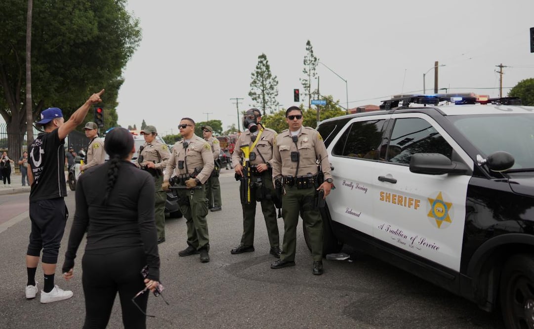 Redadas y protestas por inmigración en Los Ángeles. (07/06/25) Foto: AP