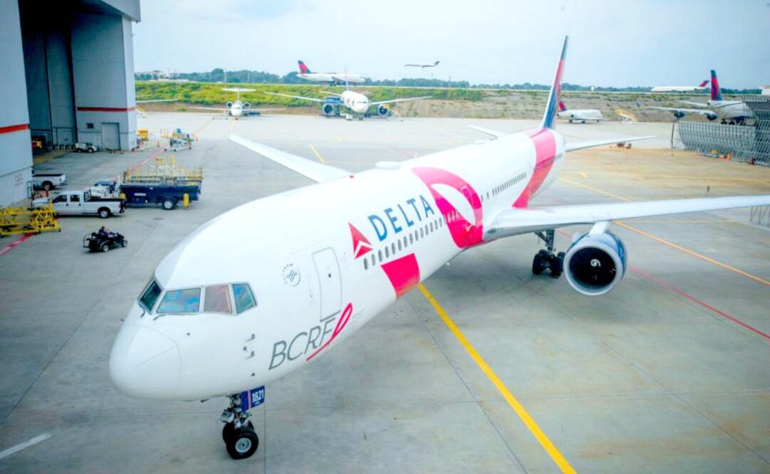 Breast Cancer One, mejor conocido como el "Avión rosa" en pro del cáncer de mama. (Foto: Cortesía Delta Air Lines)
