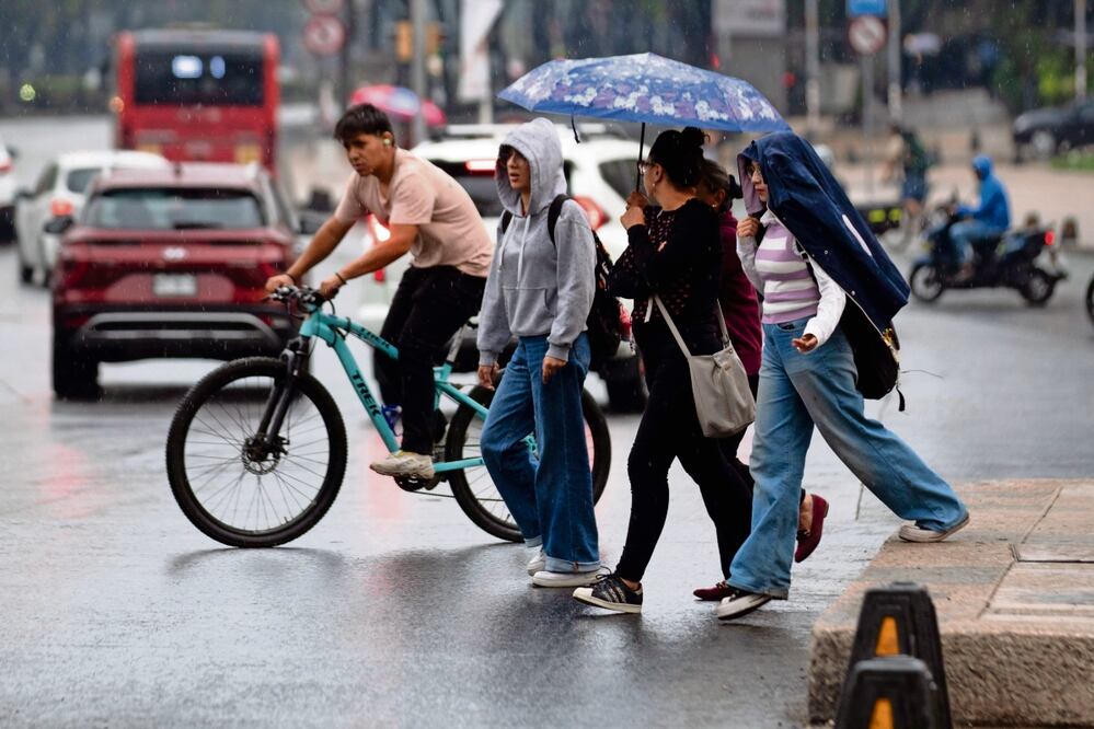 Alrededor de las 17:00 horas comenzó la llovizna en la zona Centro de la capital y duró 50 minutos Foto: Francisco Rodríguez / El Universal
