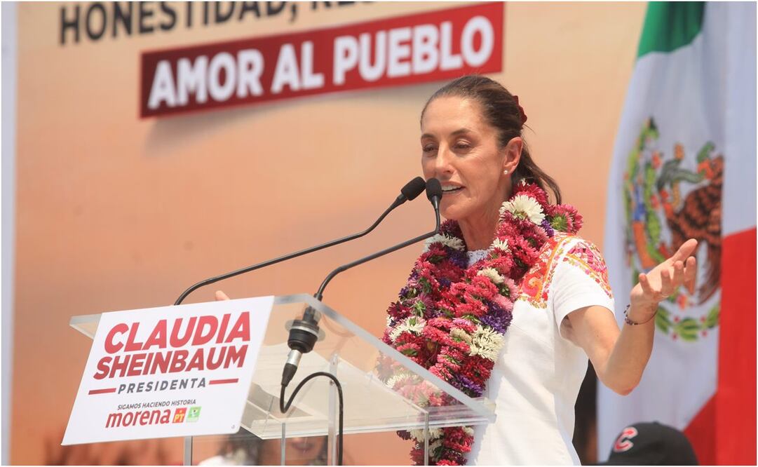 Claudia Sheinbaum candidata de Morena visita Oaxaca. Foto: Diego Simón/ EL UNIVERSAL