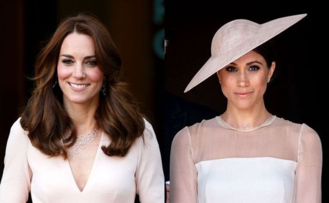 Kate Middleton y Meghan Markle. Fuente: Twitter @showmundialshow