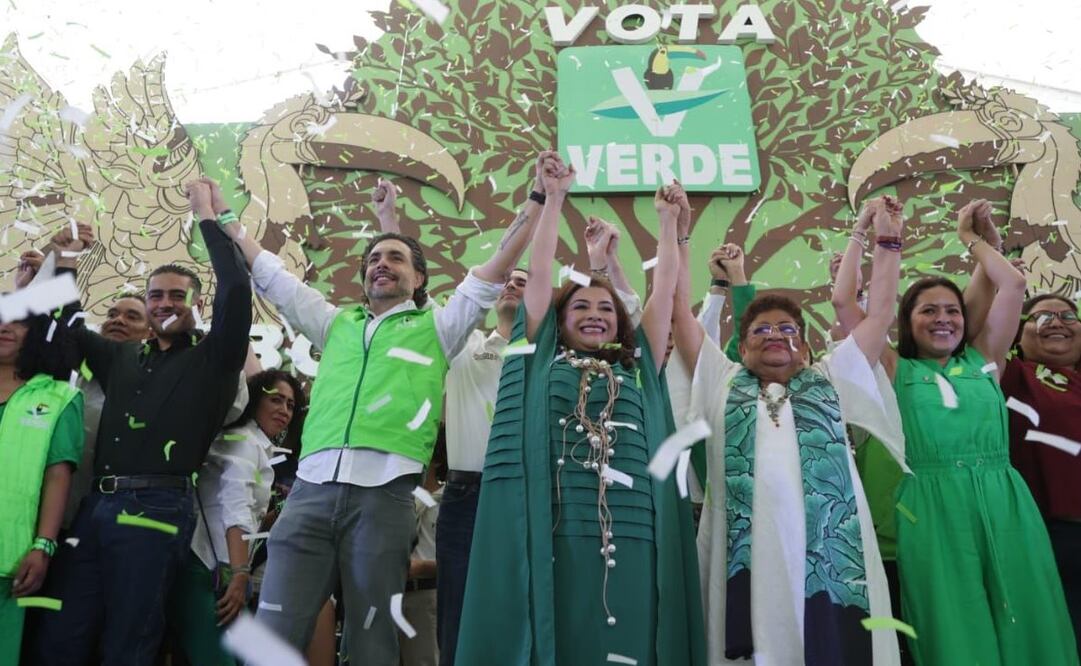 Clara Brugada estuvo en el cierre de campaña del Partido Verde. Foto: Especial