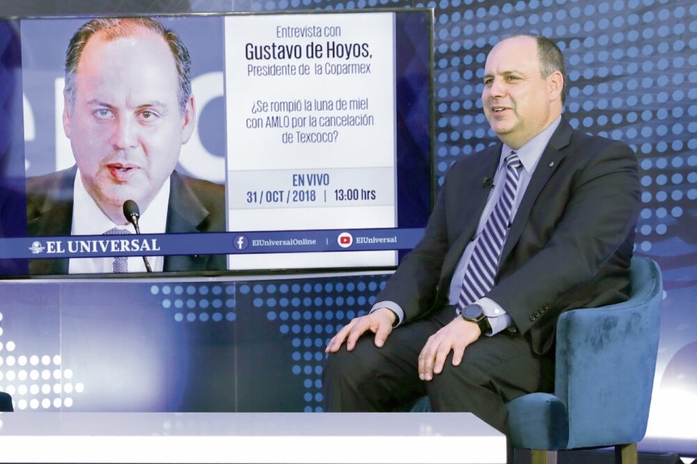 Gustavo de Hoyos, líder de la Coparmex, sugirió consensos al nuevo gobierno (ARCHIVO EL UNIVERSAL)