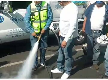 Consignan por tentativa de homicidio a gasero que abrió manguera de pipa en protestas