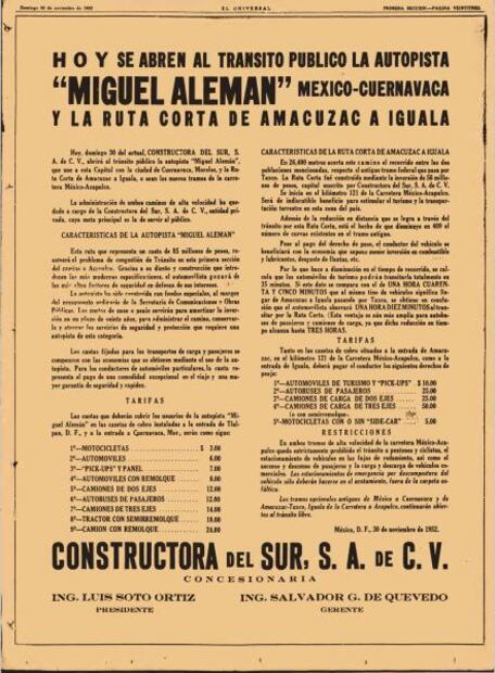 La primera súper carretera de México