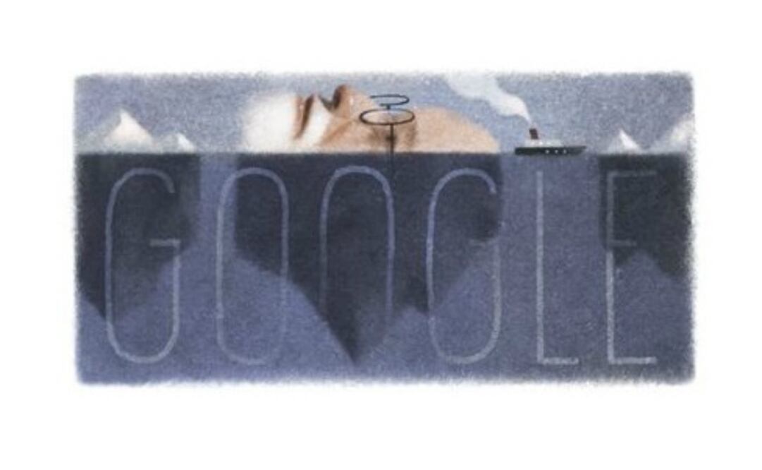 La empresa de Mountain View desdibuja el rostro recostado del filósofo con un fondo con lo que parecieran ser sus sueños