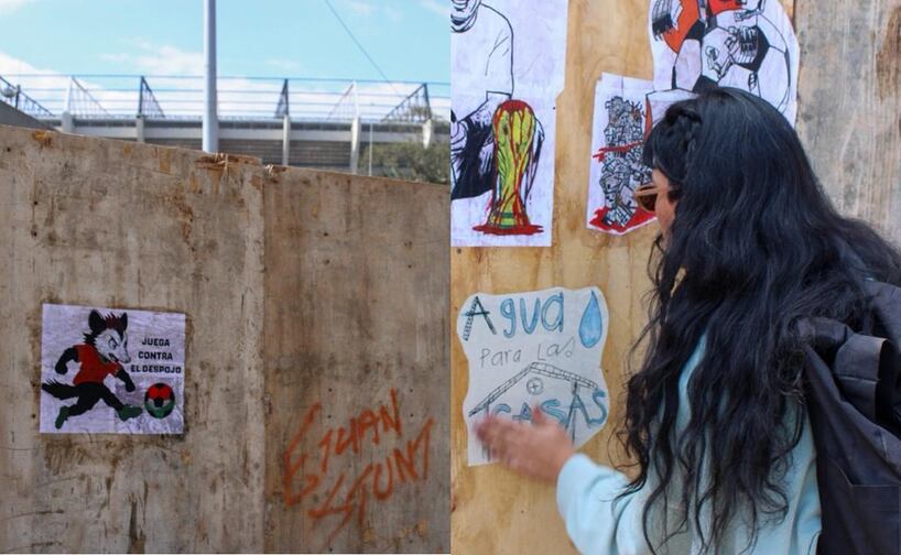 Vecinos de Santa Úrsula convocan a una posada contra la Copa del Mundo - Foto: Maritza Villagómez