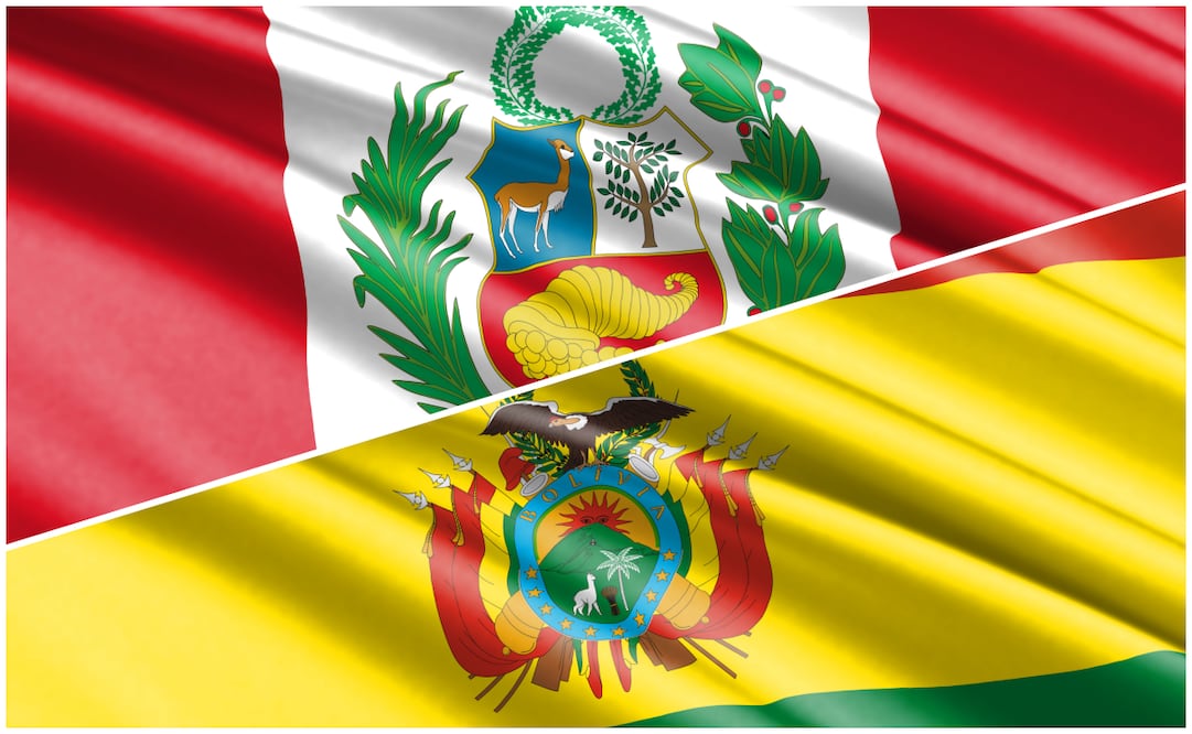 Banderas de Perú y Bolivia Foto: Canva