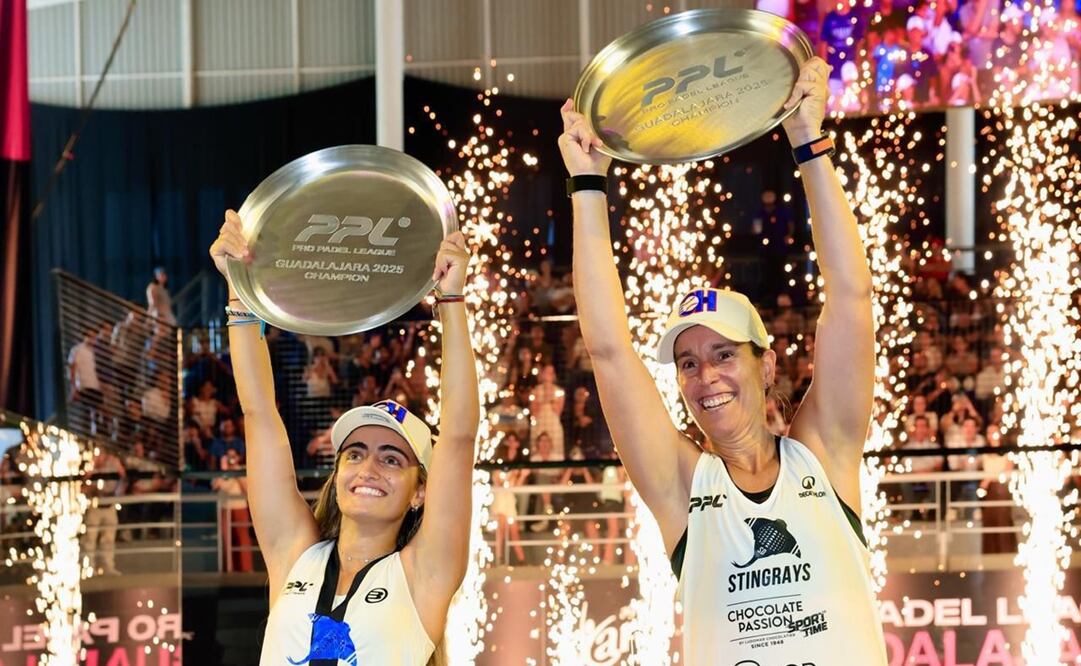 La española Lucía Sainz y la argentina Claudia Jensen se proclamaron campeonas de la Pro Padel League en Guadalajara | FOTO: Cortesía Pro Padel League