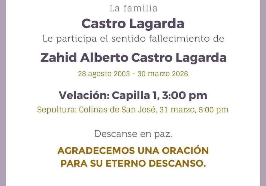 El acta de defunción señala como causas del fallecimiento falla respiratoria, choque séptico y falla orgánica múltiple. Foto: Especial