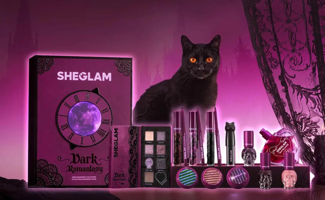 Entre acabados brillantes y detalles oscuros, Dark Romantasy es la nueva colección de Sheglam. Foto: Sheglam