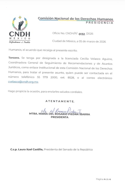 Carta CNDH