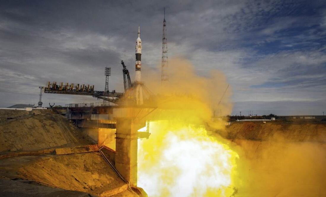 La Soyuz TMA-18M despegó de Baikonur a las 04:37 horas GMT y deberá acoplarse a la EEI el próximo viernes. (FOTO: EFE)